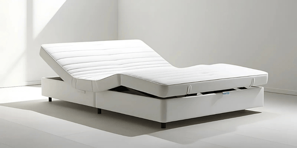 Direct Outlet North Carolina adjustable bed base with clean white frame