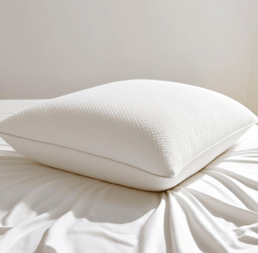 Direct Outlet North Carolina supportive memory-foam pillow on crisp bedding